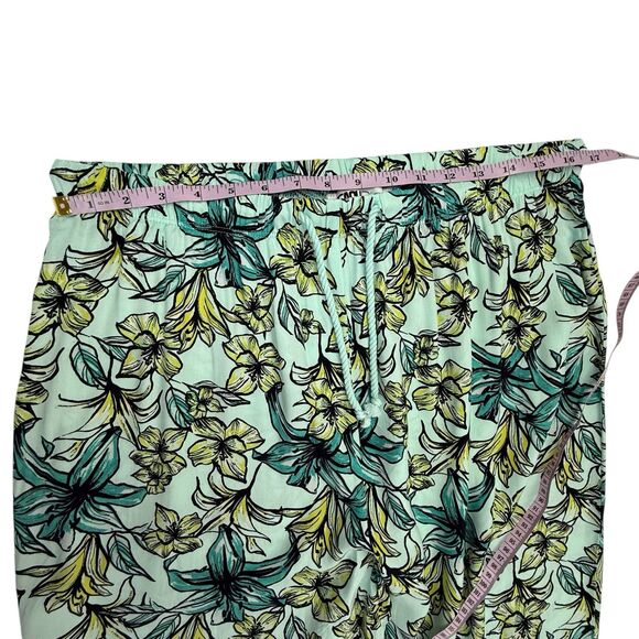 Beach Riot Blue Lagoon Pants XL Pull On Floral Hawaiian Swim Coverup Palazzo - Picture 7 of 10